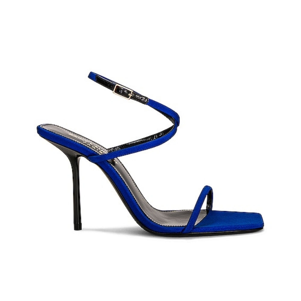 SAINT LAURENT Baliqua Sandals Blue Size 36.5
